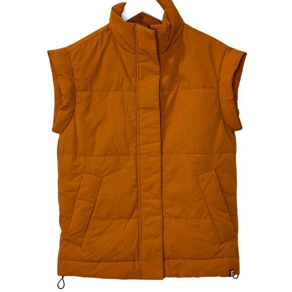 NEW Everlane The ReNew Vest Toasted Almond Women XXS Mock Neck Full Zip Pockets - Picture 2 of 14